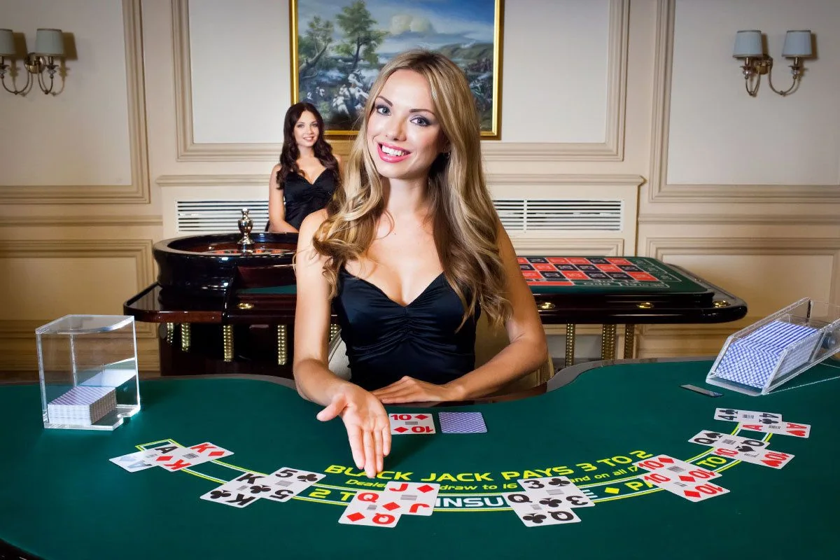 Dealer memandu permainan meja kasino live