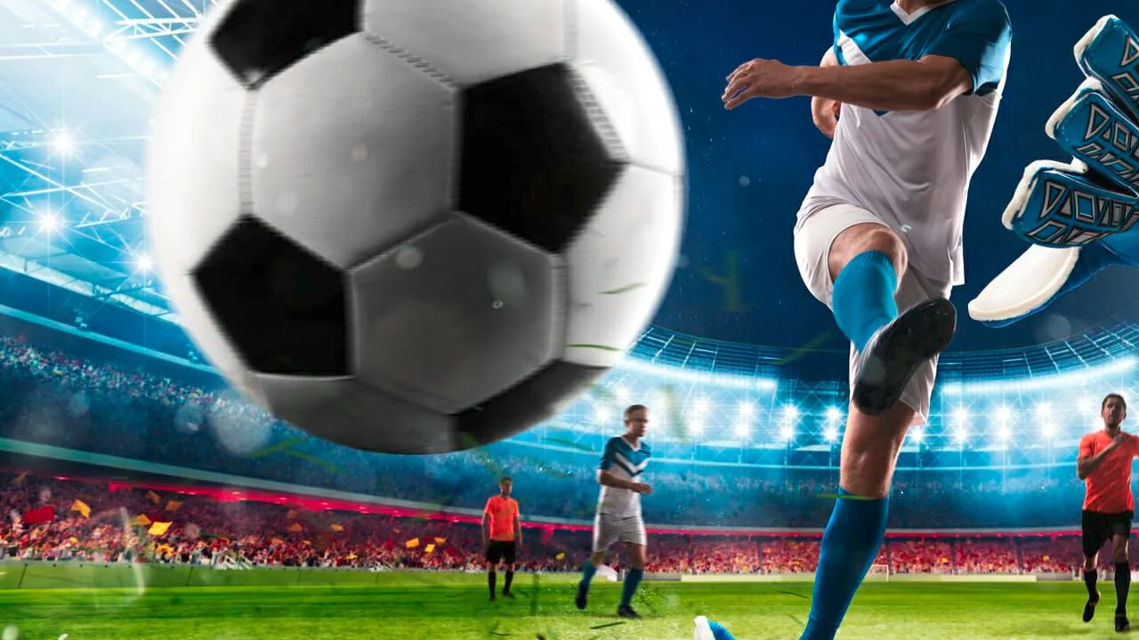 Tampilan pertandingan olahraga di layar mobile
